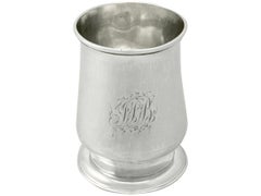 Georgian Newcastle Sterling Silver Half Pint or Christening Mug