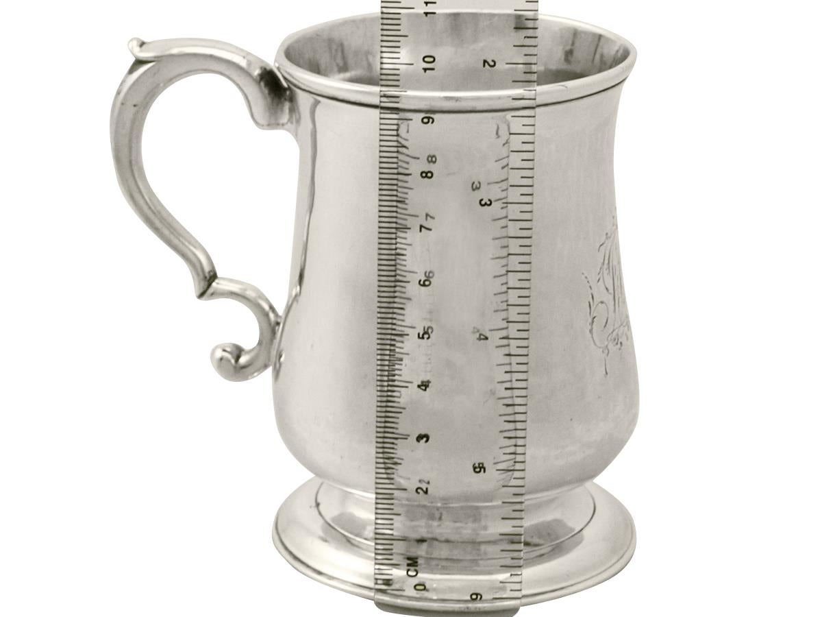 Georgian Newcastle Sterling Silver Half Pint or Christening Mug For Sale 2