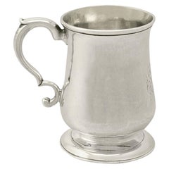 Georgian Newcastle Sterling Silver Half Pint or Christening Mug George III