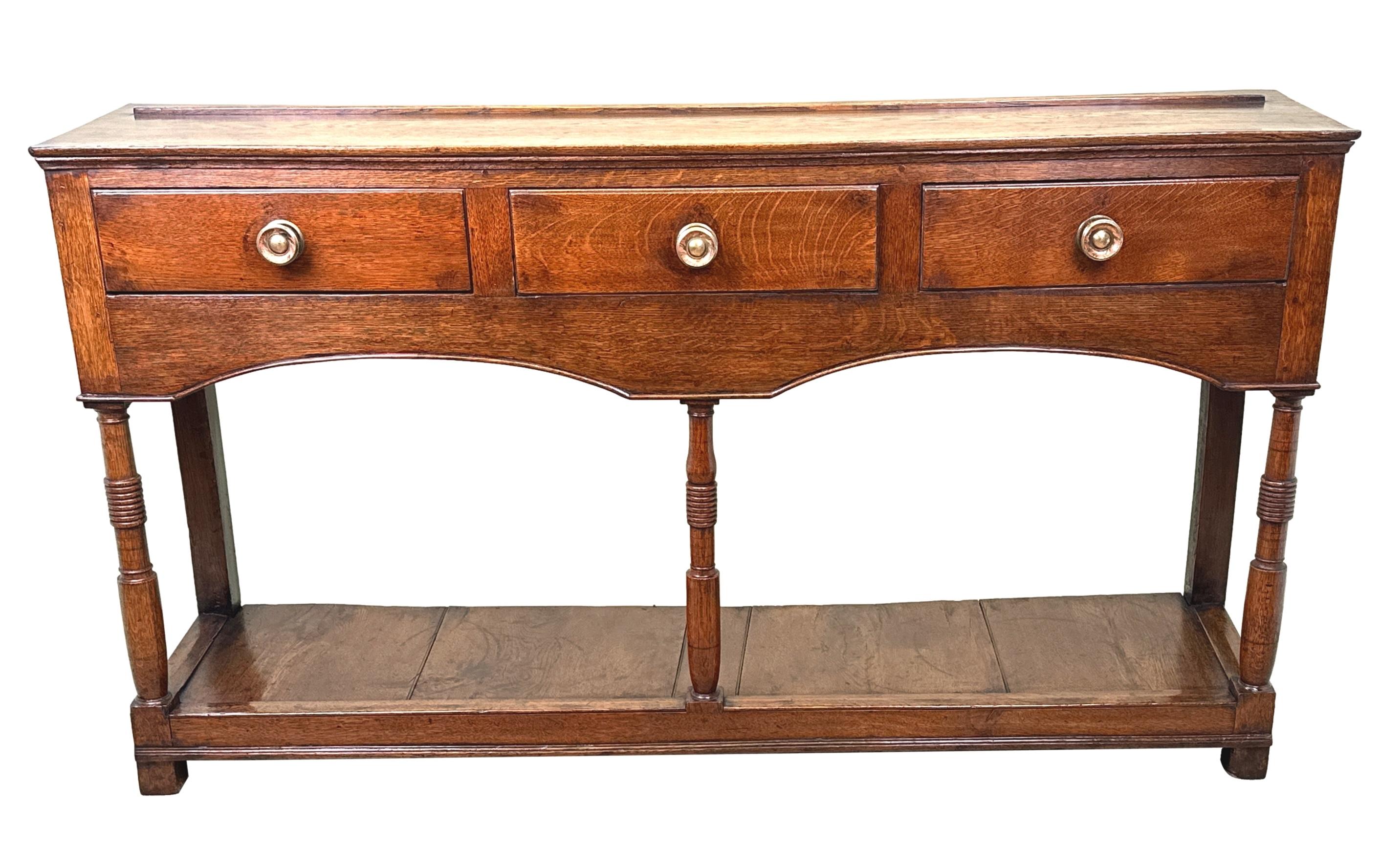 Georgian Oak 18th Century Potboard Dresser Base 11