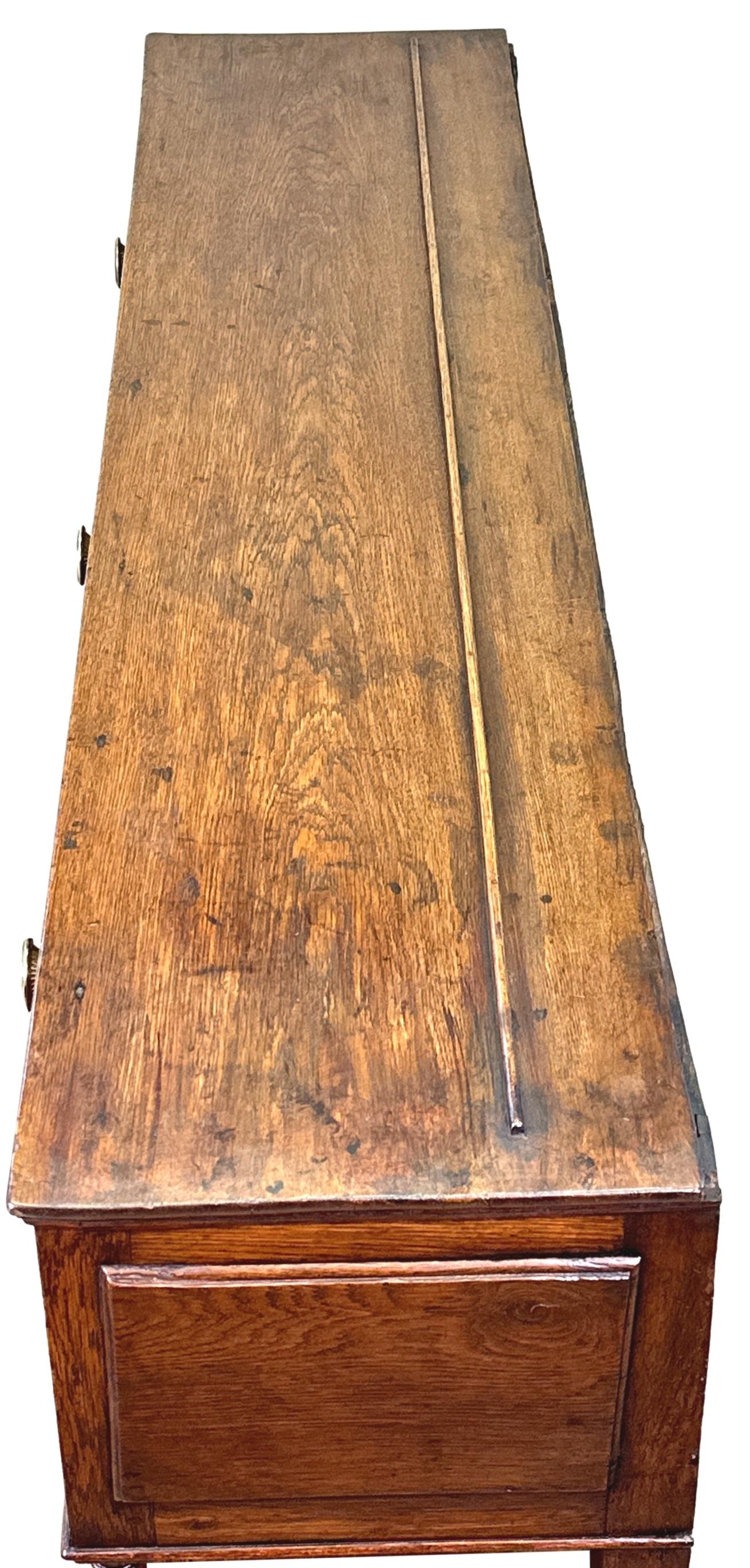 English Georgian Oak 18th Century Potboard Dresser Base