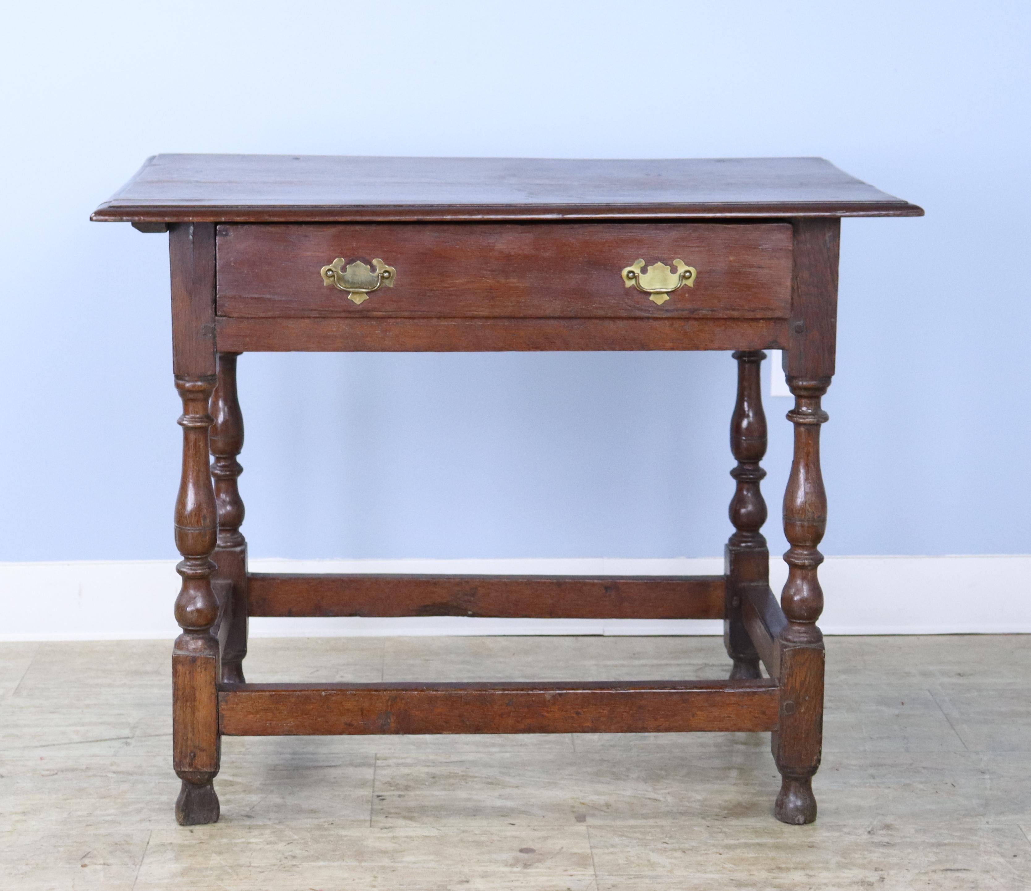 English Georgian Oak 18th Century Side Table For Sale