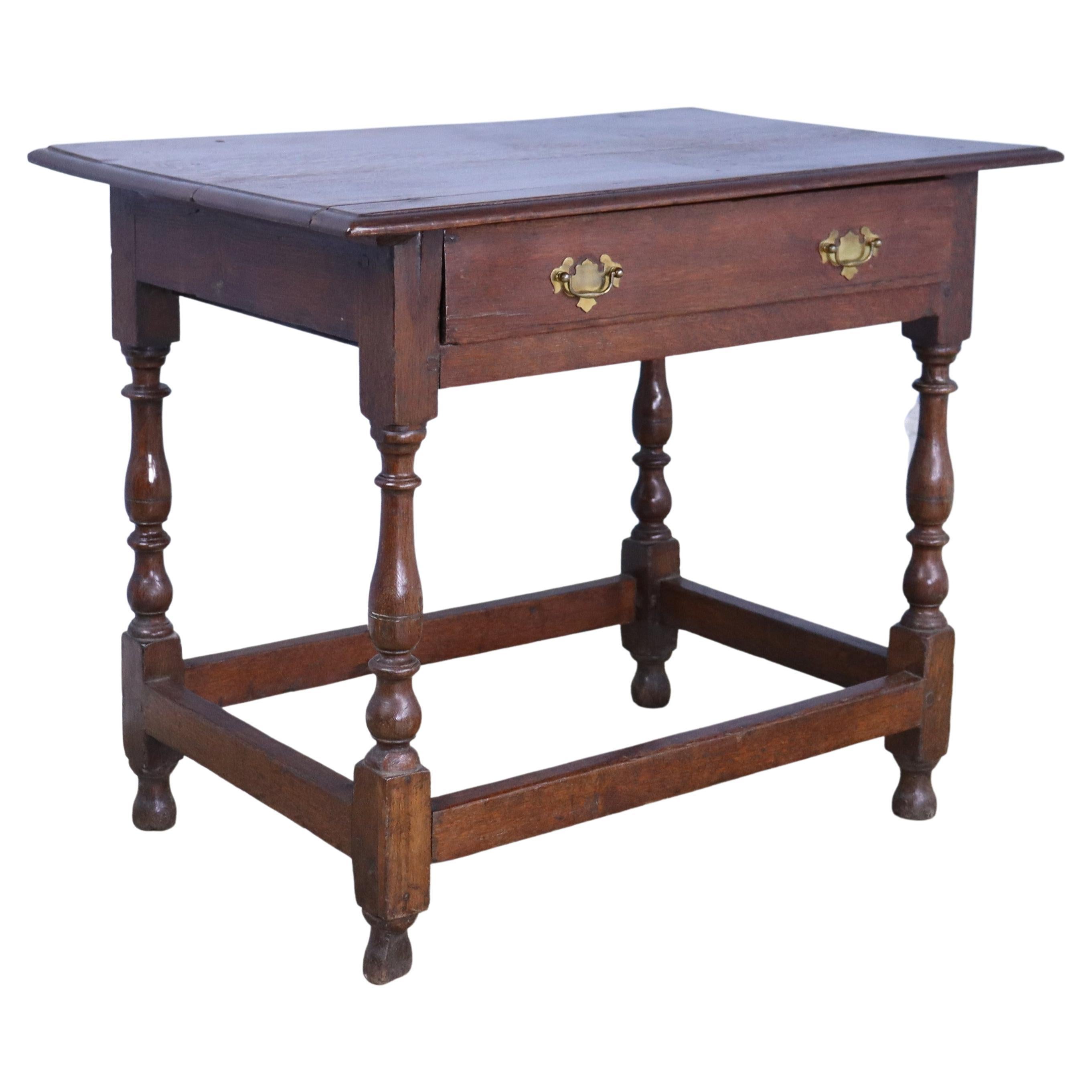 Georgian Oak 18th Century Side Table For Sale