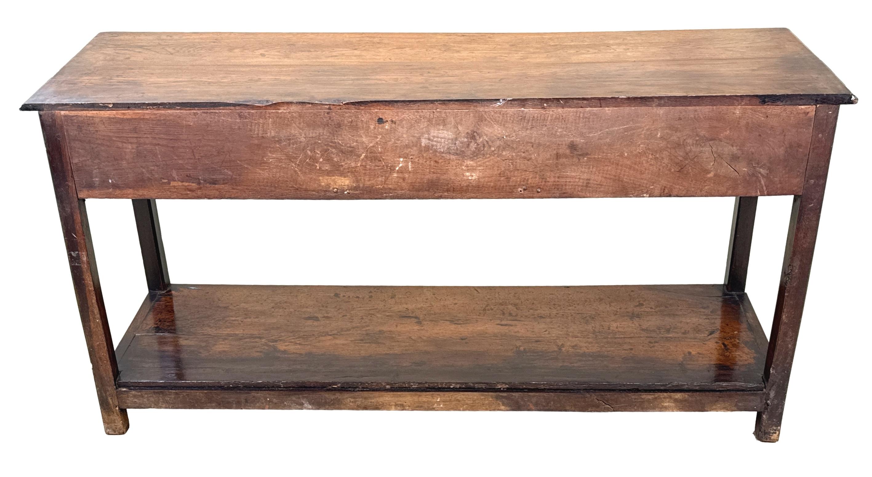 Georgian Oak 18th Century Small Dresser Base Sideboard For Sale 5