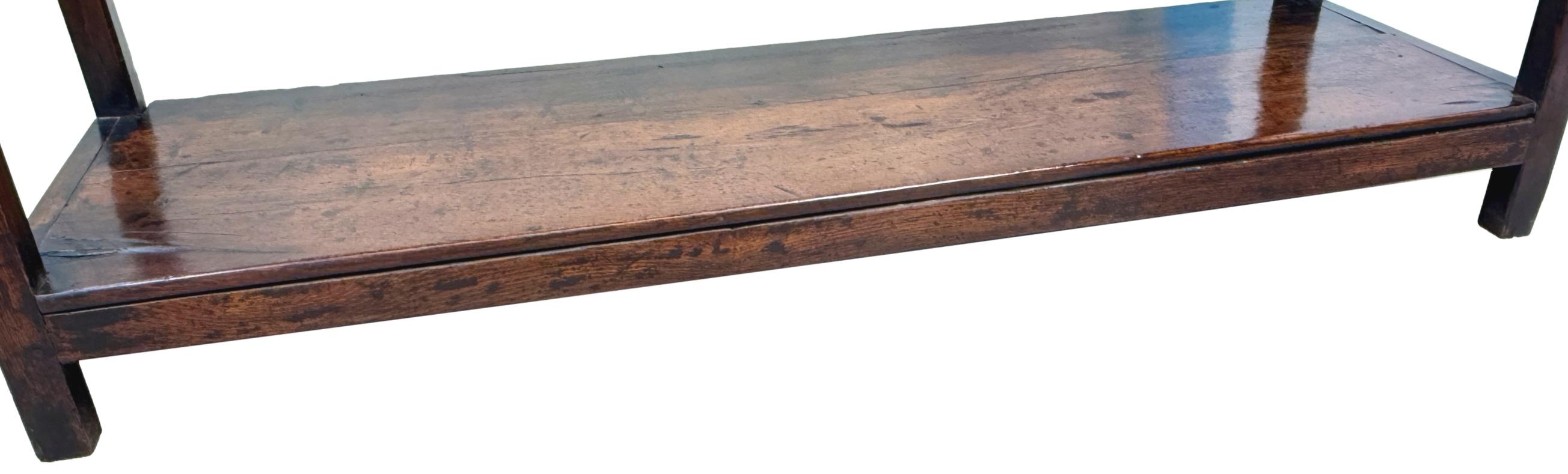 Georgian Oak 18th Century Small Dresser Base Sideboard For Sale 7