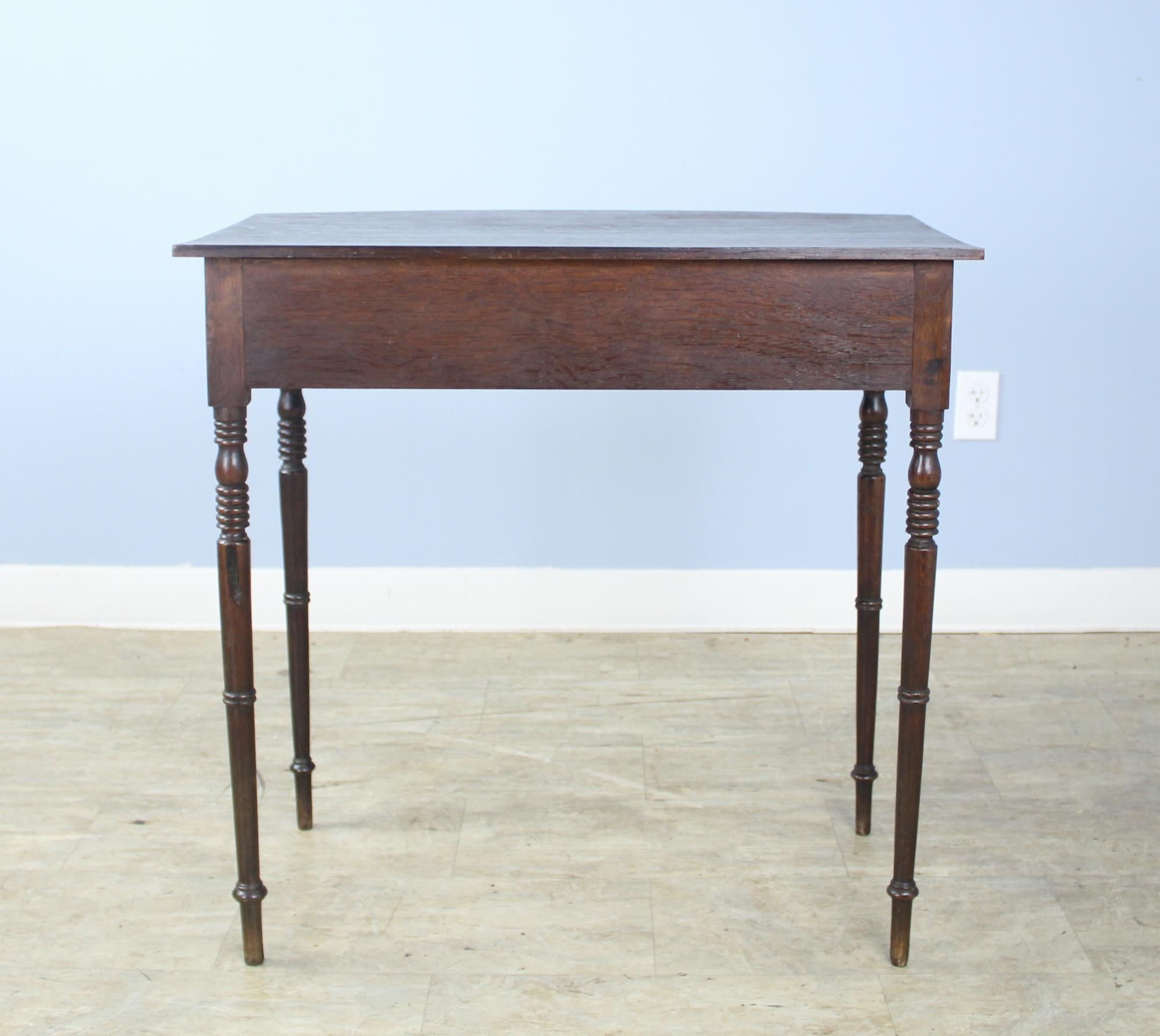 Georgian Oak Bowfront Side Table with Turned Spider Legs 4
