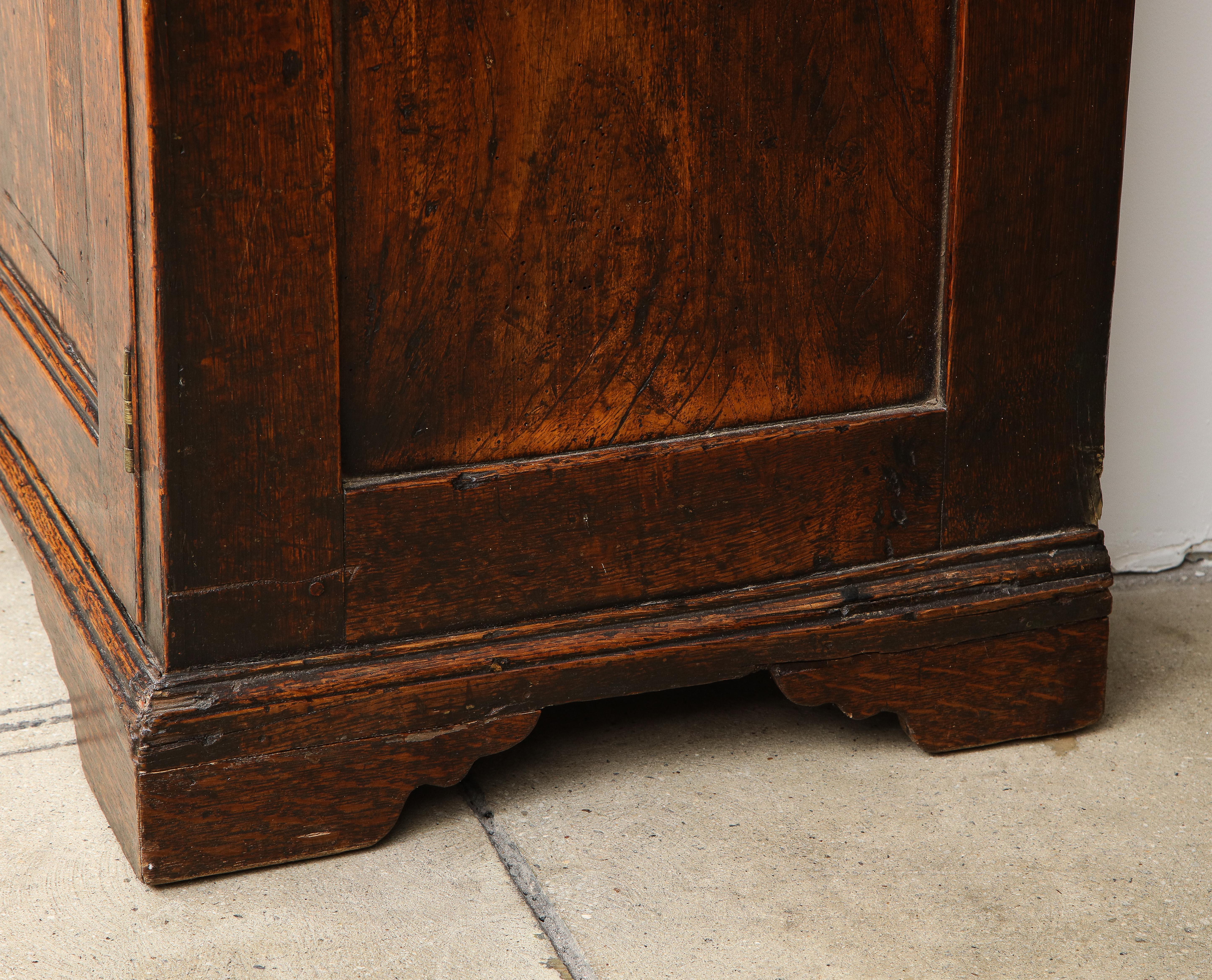 Georgian Oak Cabinet Dresser For Sale 4