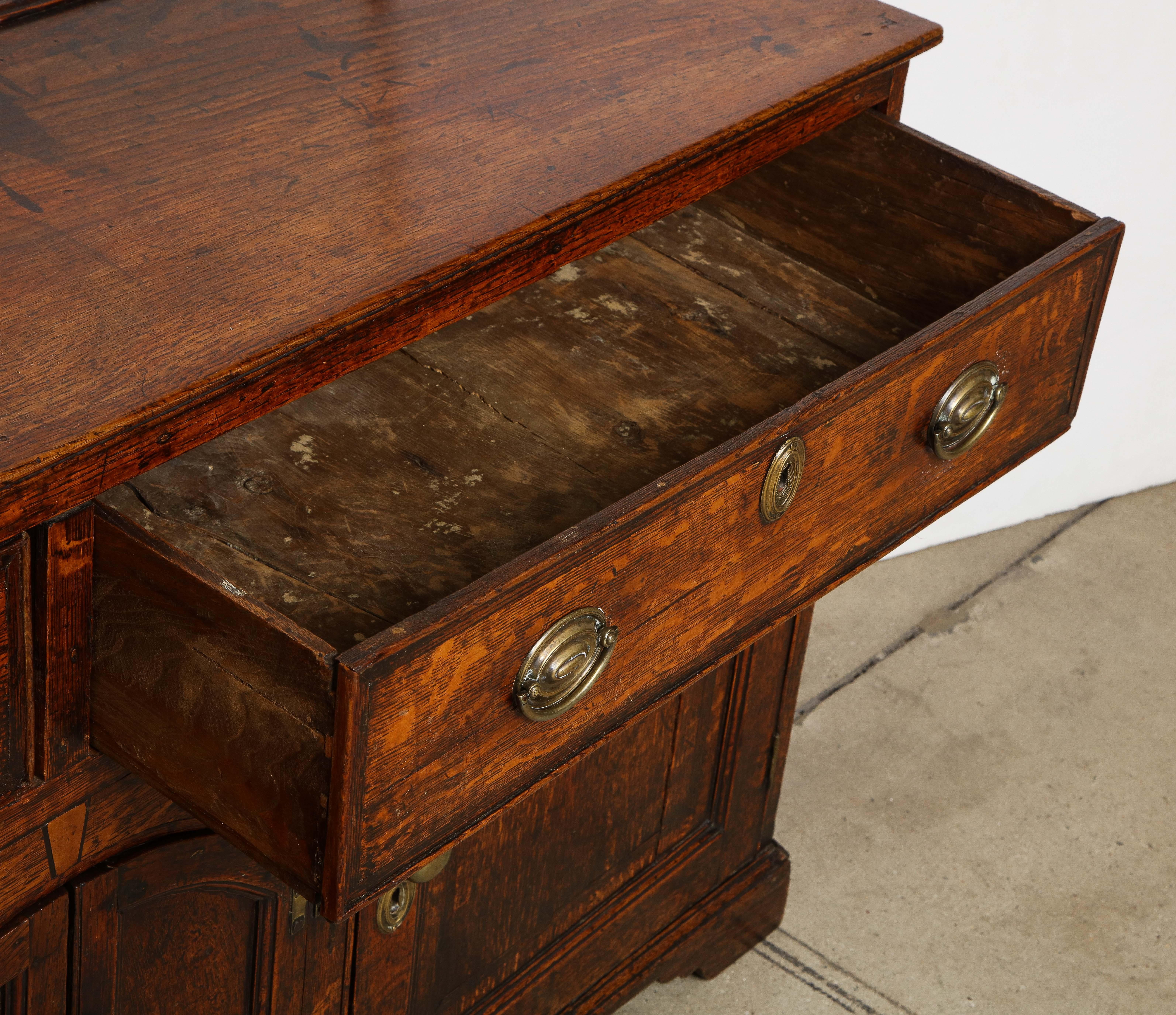 Georgian Oak Cabinet Dresser For Sale 2