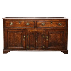 Antique Georgian Oak Cabinet Dresser