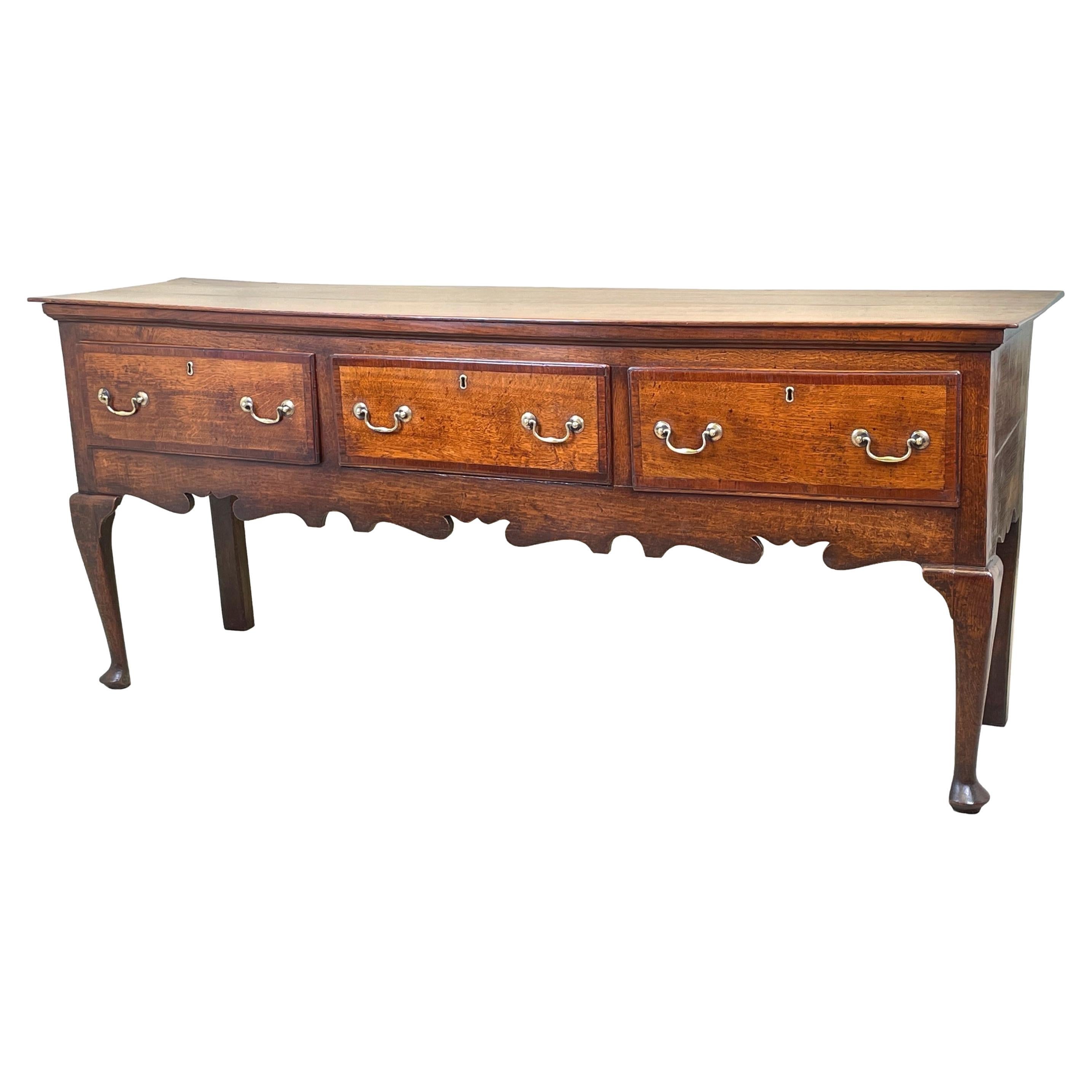 Georgian Oak Cabriole Leg Dresser Base