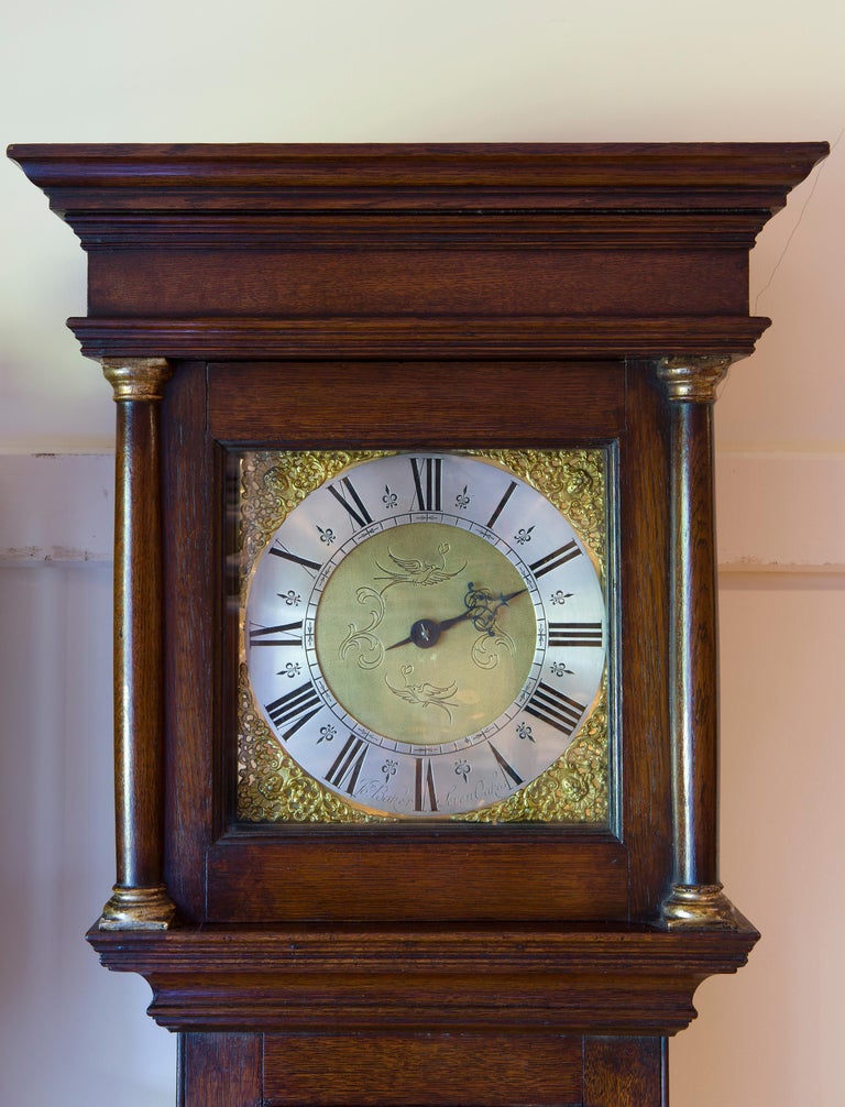 Oak Cased Thirty Hour Longcase Clock by Thomas Baker