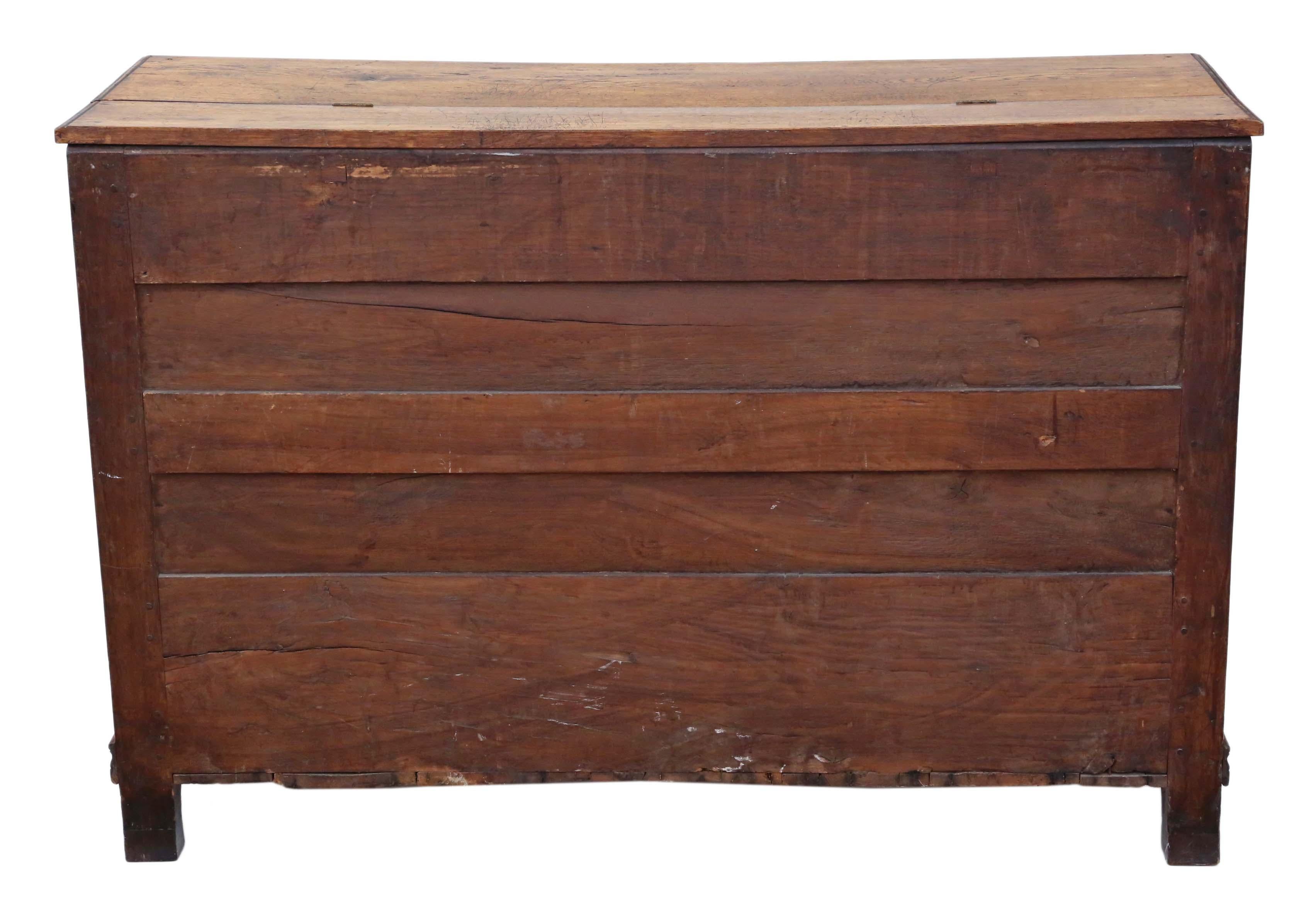 Georgian Oak Coffer or Mule Chest 19th Century 8