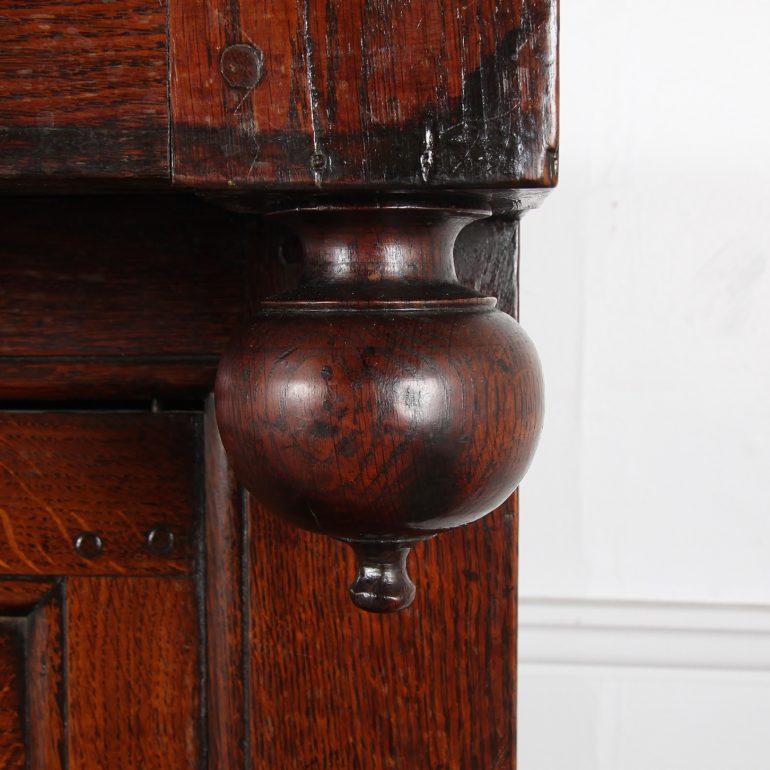 Hand-Carved Georgian Oak Court Cupboard