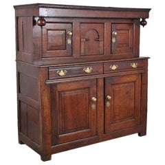 Antique Georgian Oak Court Cupboard