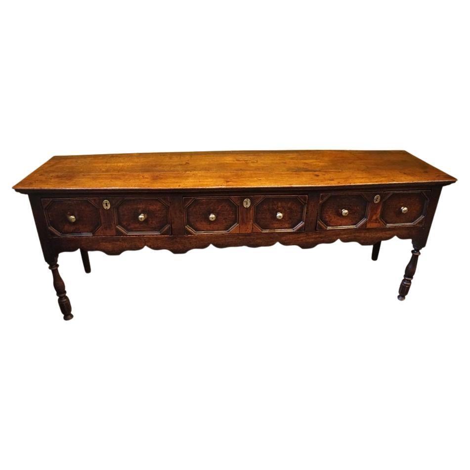English III oak dresser base For Sale at 1stDibs
