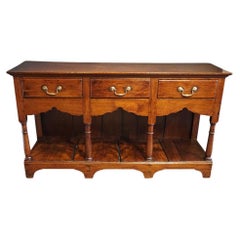 Used Georgian oak dresser base