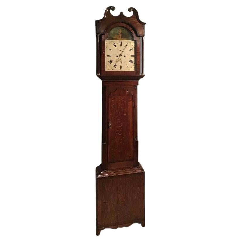 Georgian Oak Longcase Clock For Sale