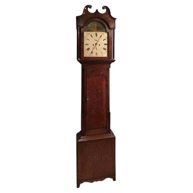 Oak Longcase Clock For Sale at 1stDibs