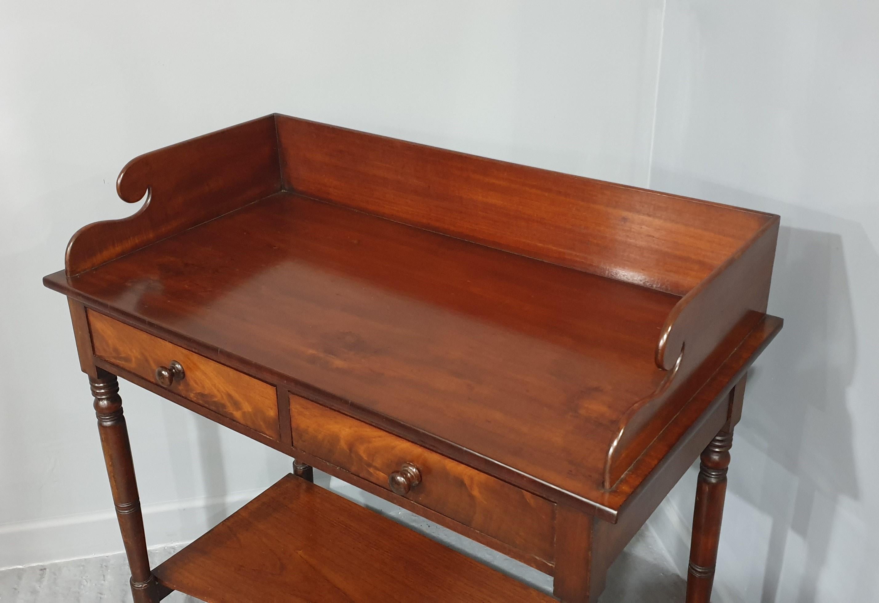 English Georgian Oak Lowboy For Sale