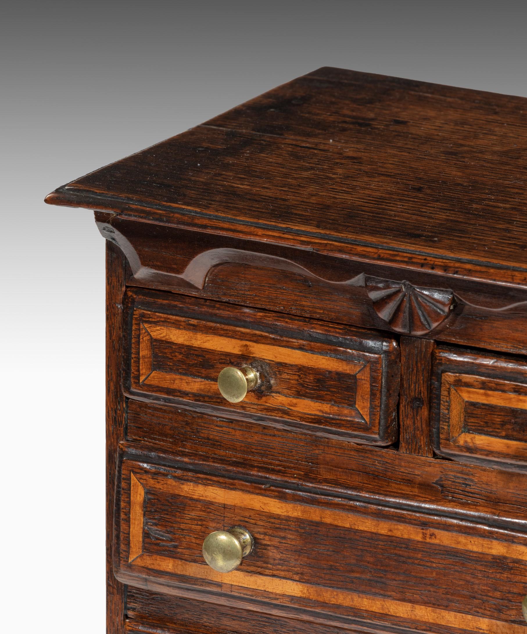 George II Georgian Oak Miniature Chest