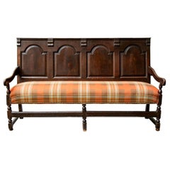 Georgian Oak Settle Bench, circa 1780