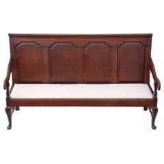 Antique Georgian Oak Settle Bench