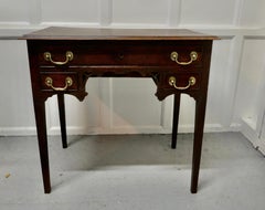 Georgian Oak Side Table or Writing Table   A Georgian Country Oak Lowboy