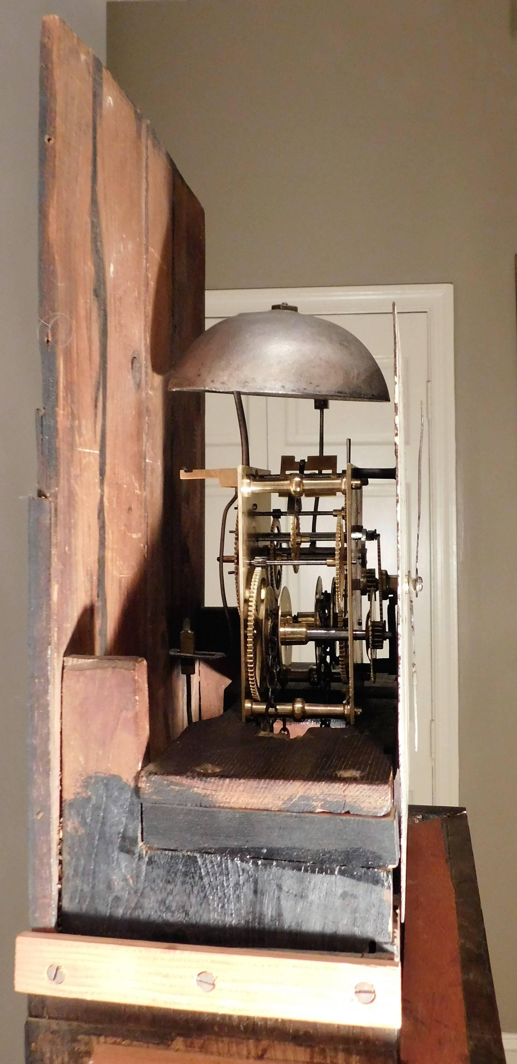 Georgian Oak Tall Case Clock by Isaac Court of Henley, England, circa 1800 For Sale 4