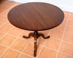 Georgian Oak Tripod Supper Dining Table 1780 Round Side Table Rustic Farmhouse