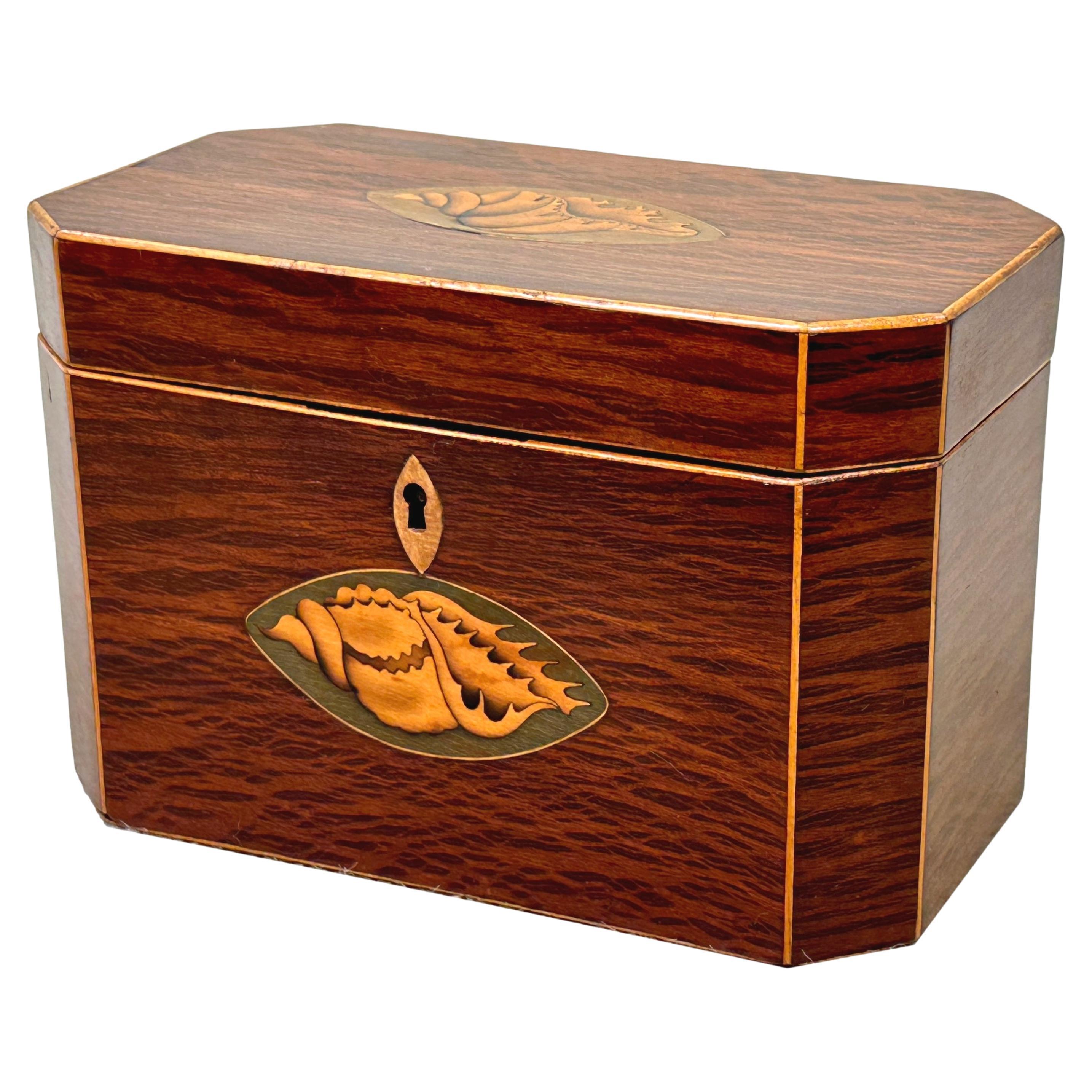 Georgian Octagonal Partridgewood Tea Caddy