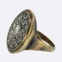 Georgian Old Cut Diamond Cluster Dress Ring