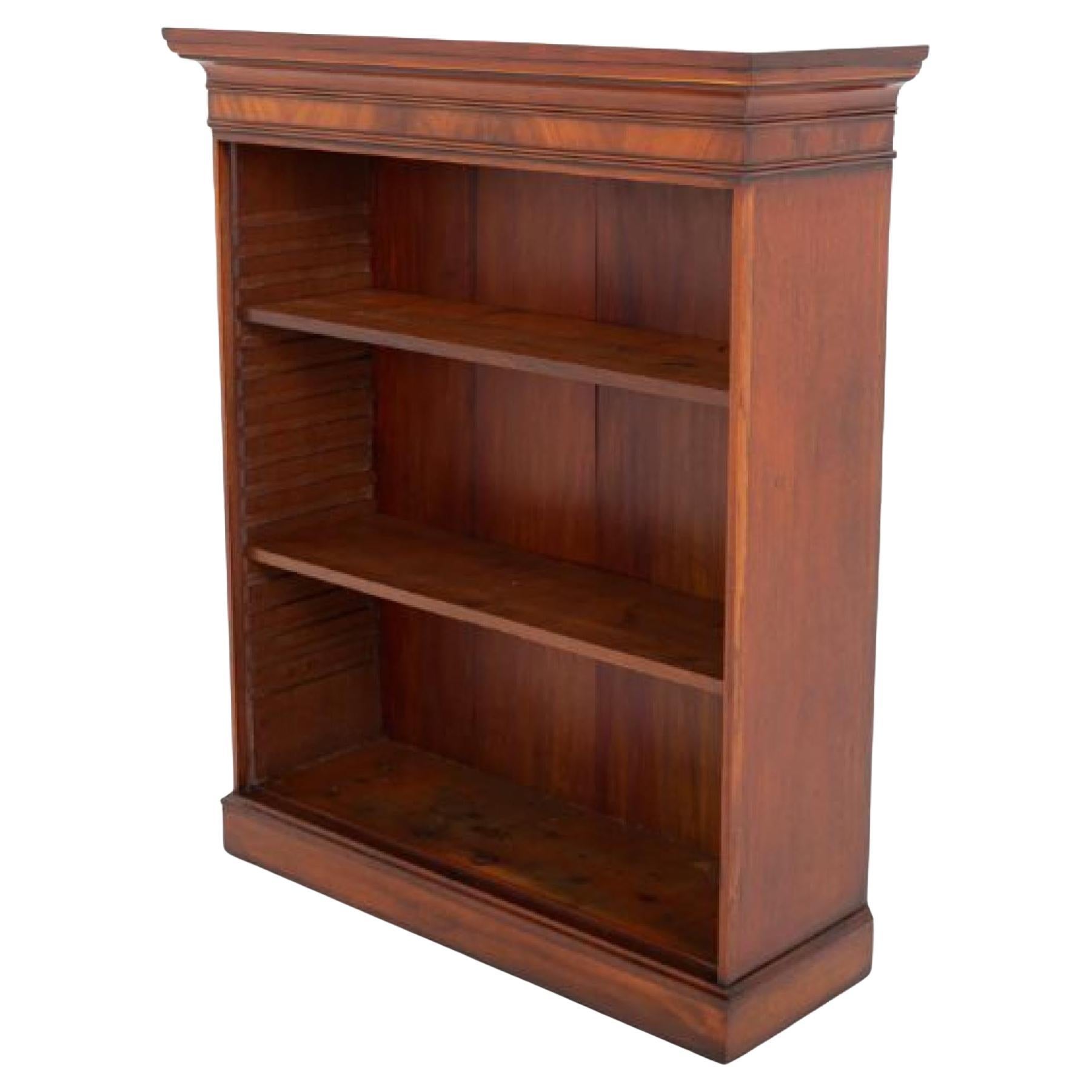 Georgian Open Front Bookcase Mahogany Period Antique 1790 For Sale