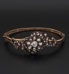 Georgian Opulence of Rose Cut Diamond Rare Bangle