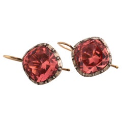 Georgian Orange Paste Drop Earrings c.1820