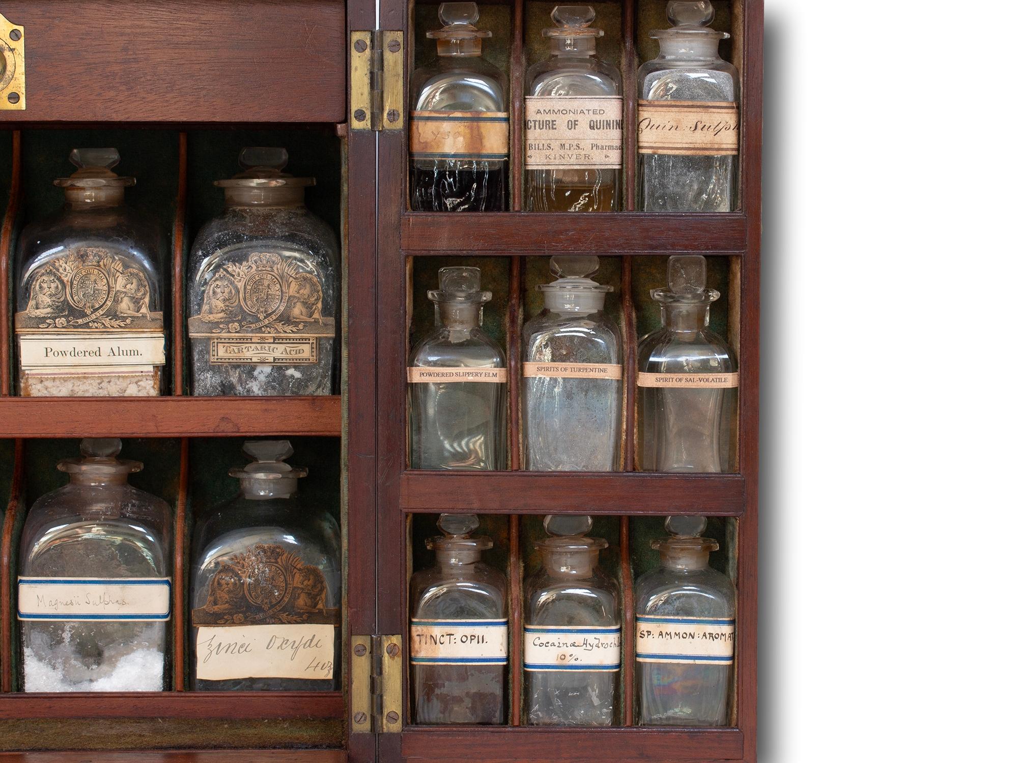 Cabinet d'apothicaire géorgien original en acajou en vente 8