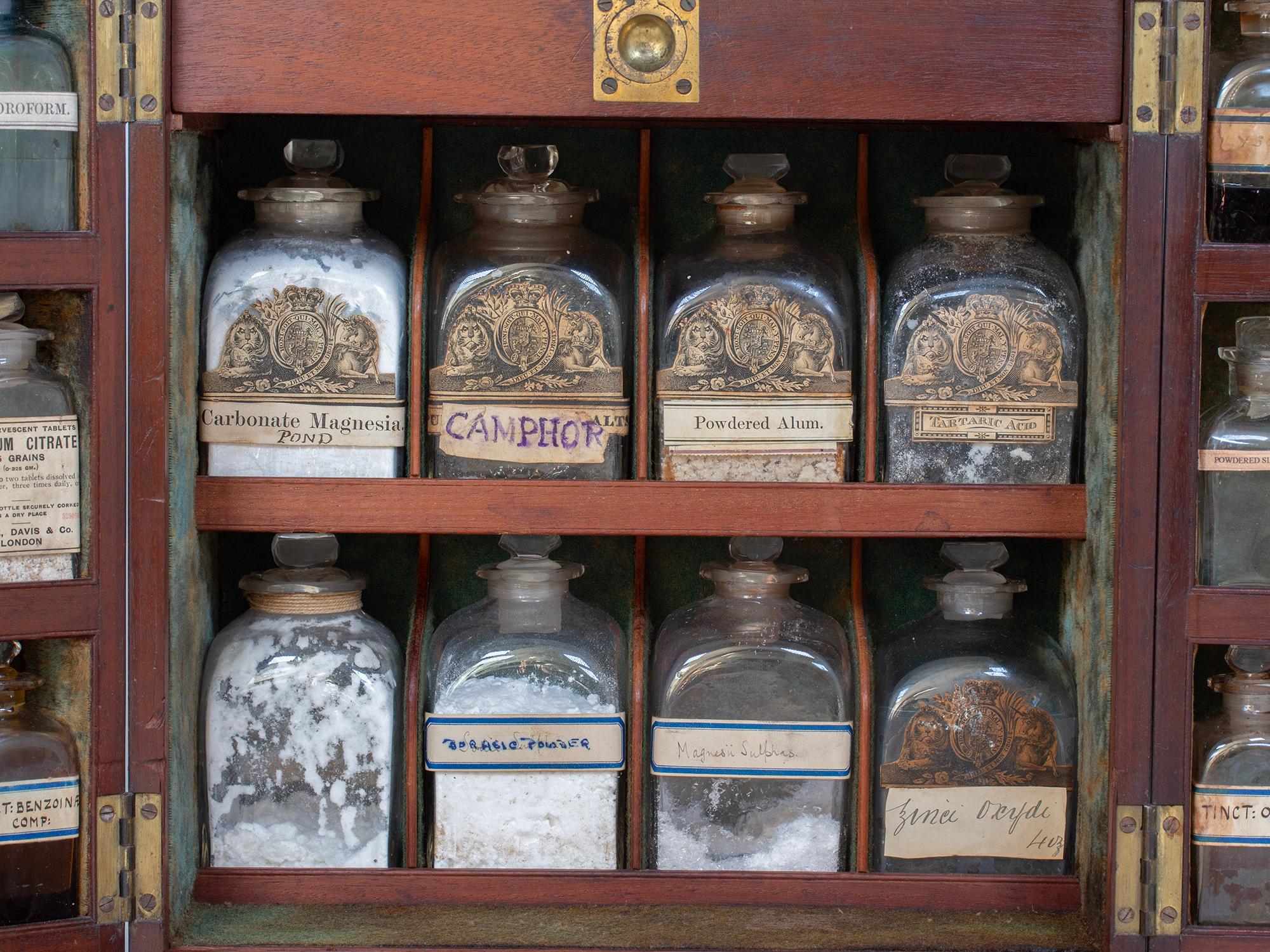 Cabinet d'apothicaire géorgien original en acajou en vente 9