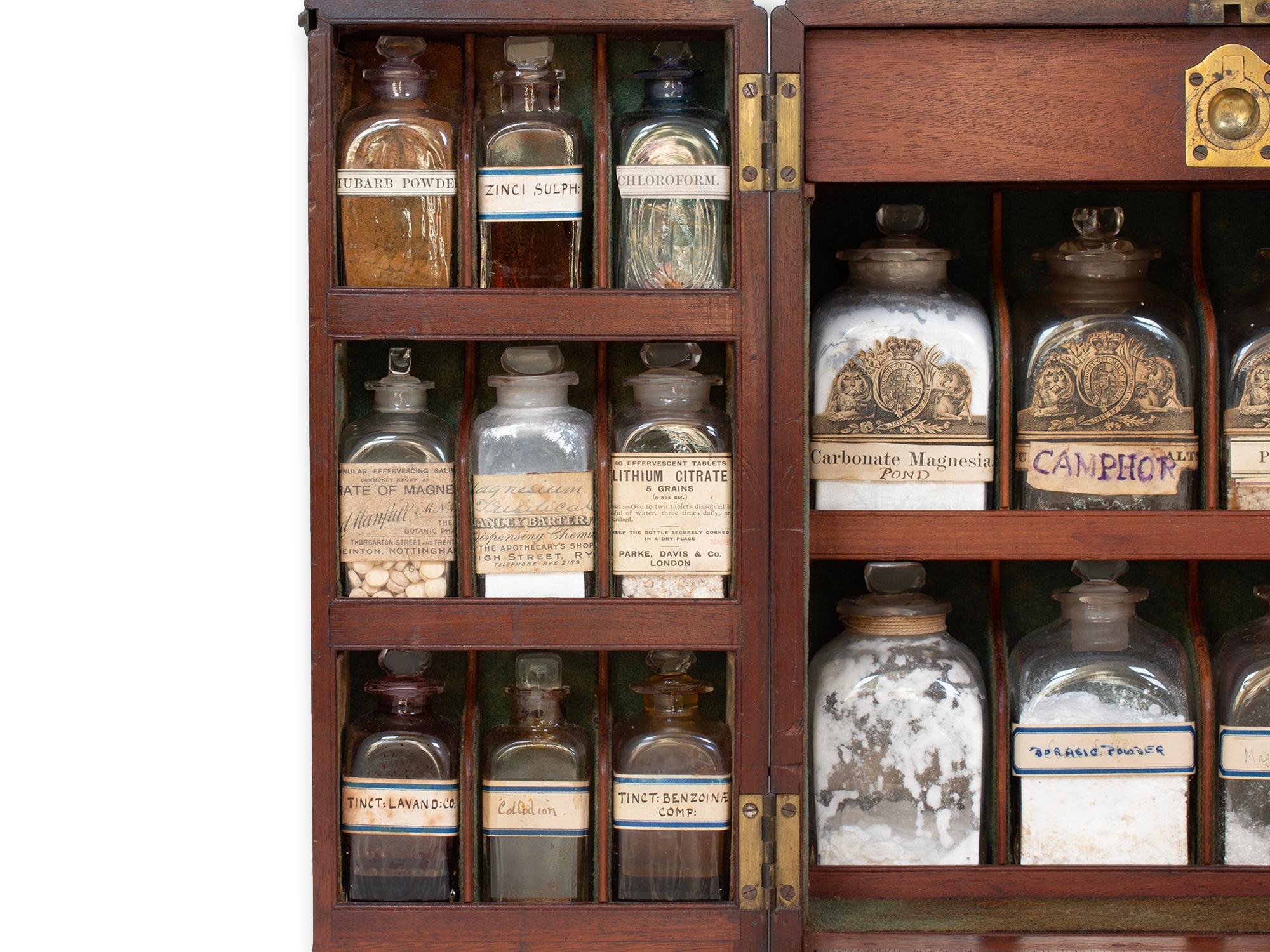 Cabinet d'apothicaire géorgien original en acajou en vente 10