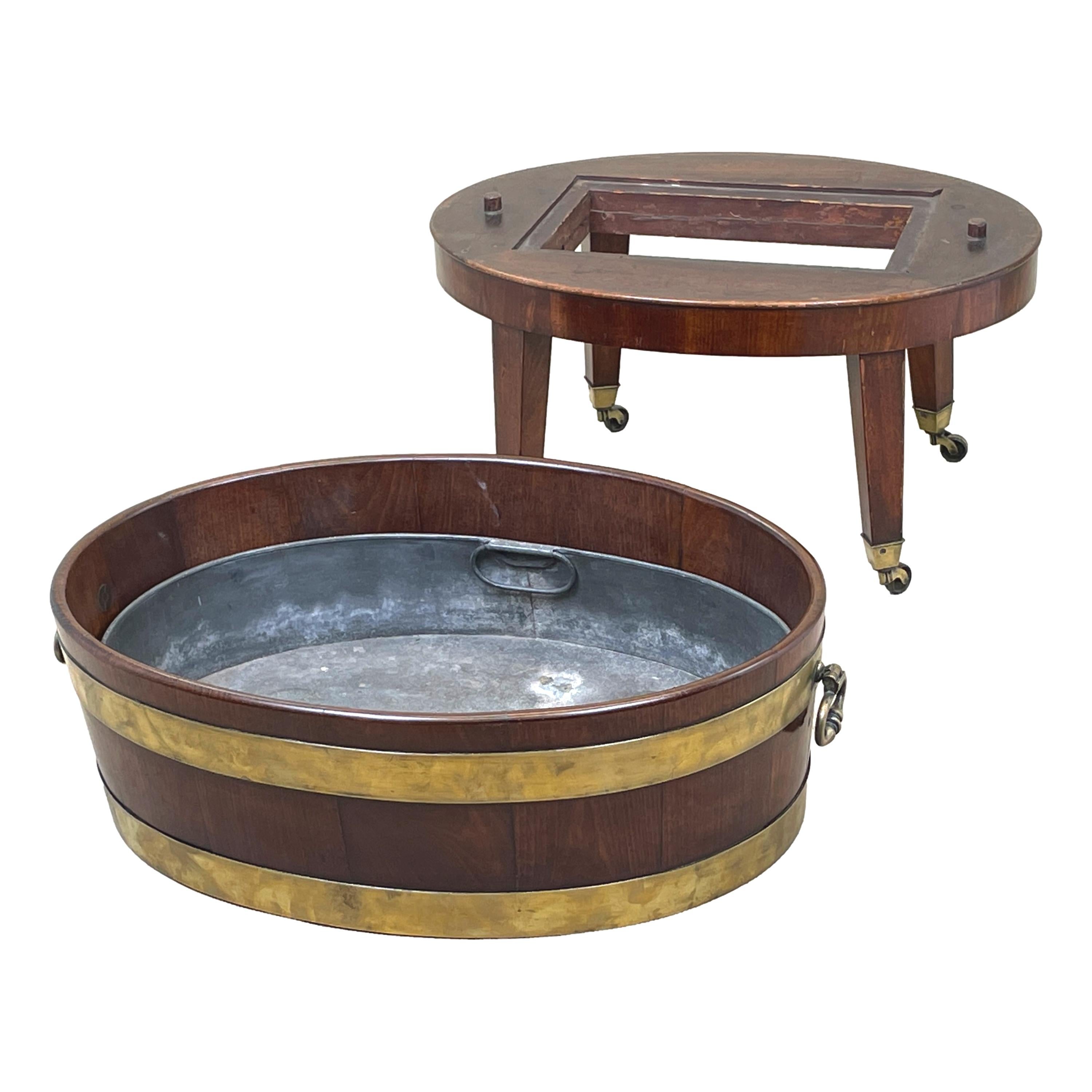 English Georgian Oval Open Wine Cooler For Sale