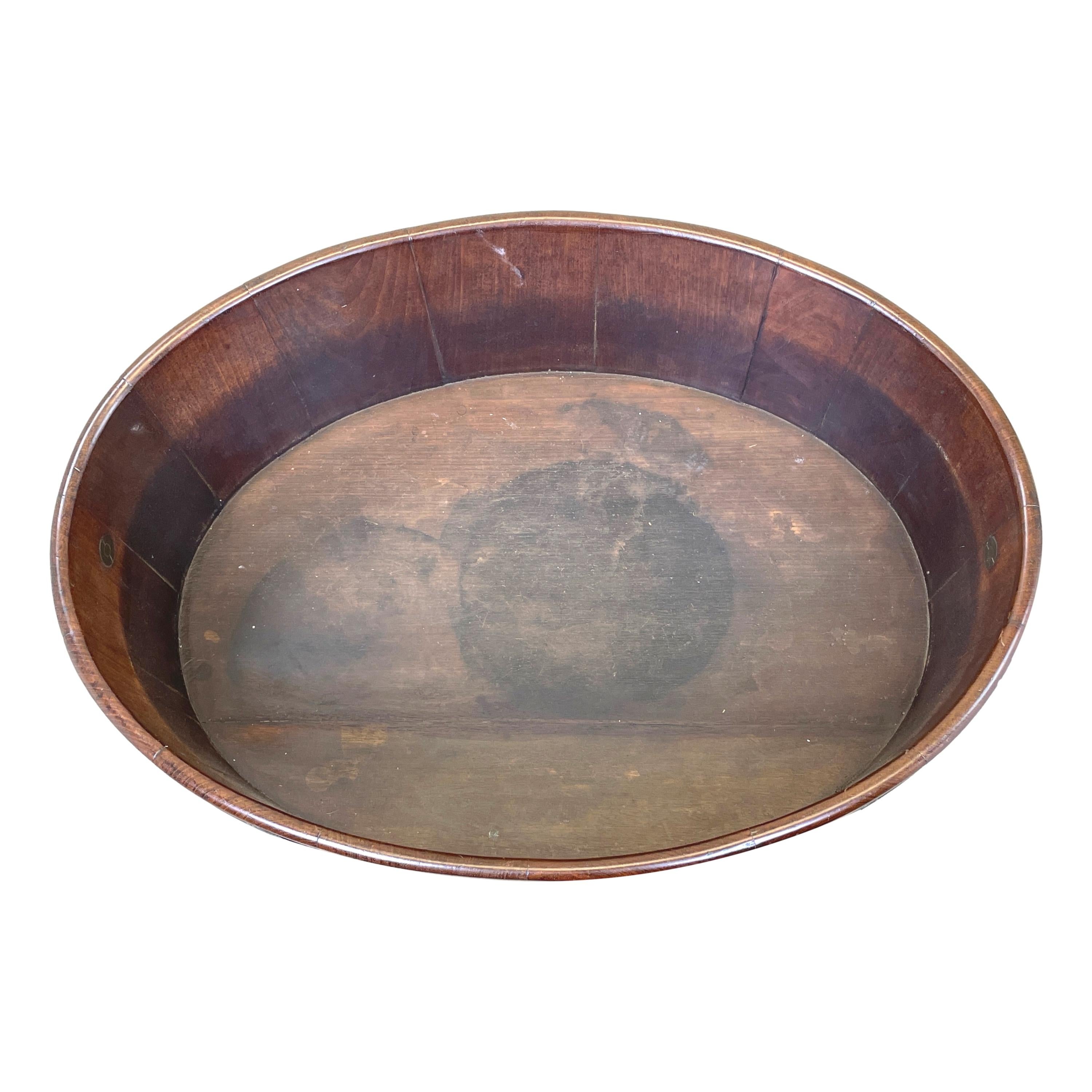 Mahogany Georgian Oval Open Wine Cooler For Sale