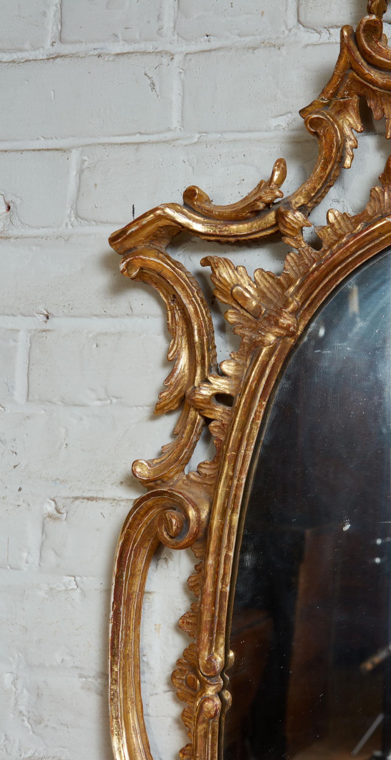 Gilt Georgian Oval Rococo Mirror