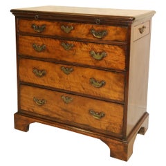 Antique Georgian Padauk Wood Bachelors Chest of Drawers with Writing Fitment, circa 1730