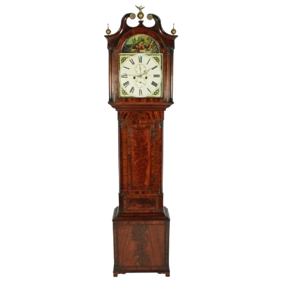 Georgian Painted Dial Grandfather Clock, 19th Century