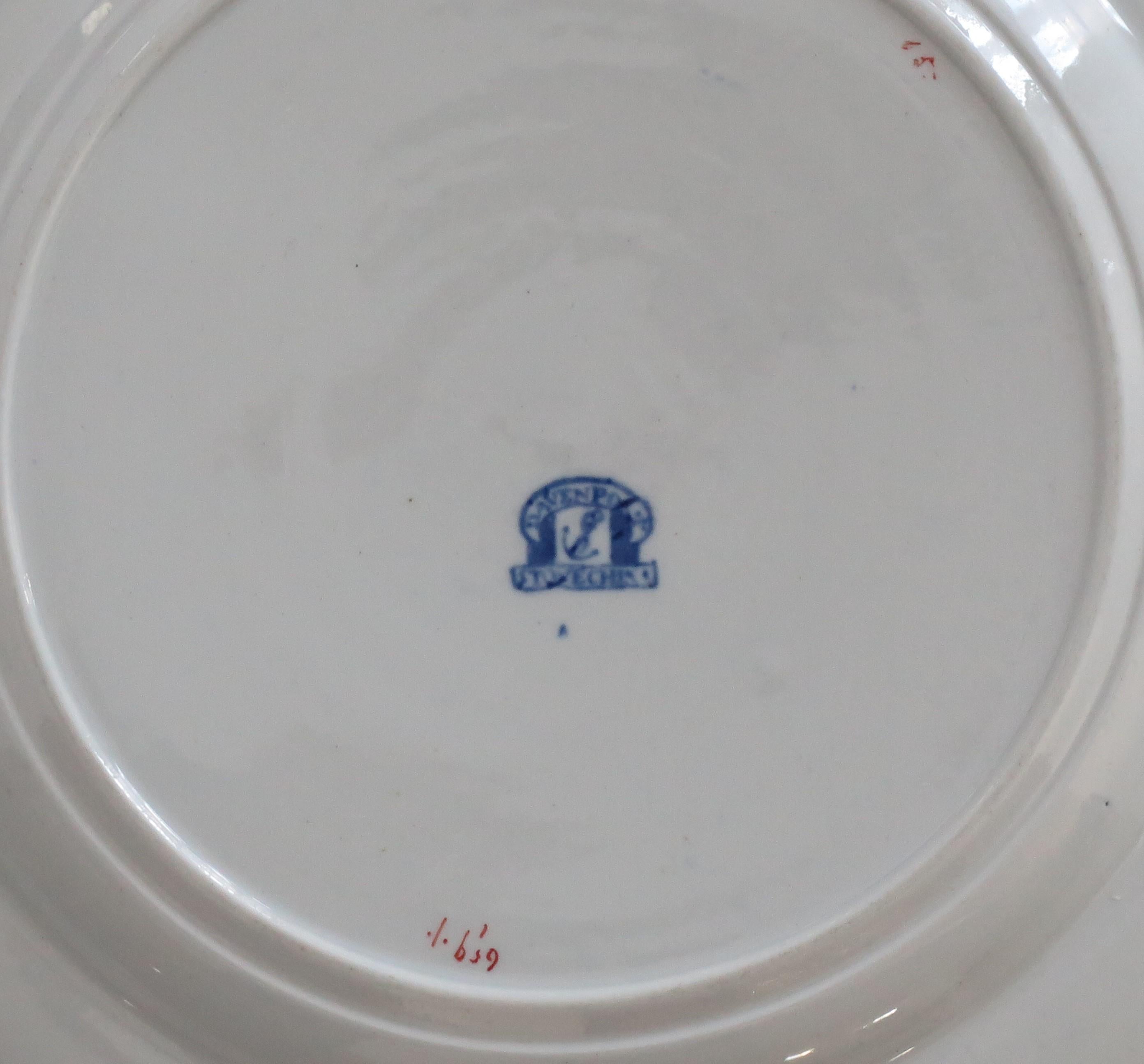 Assiettes plates géorgiennes Davenport à motif de pierre de fer 659, vers 1815 en vente 3