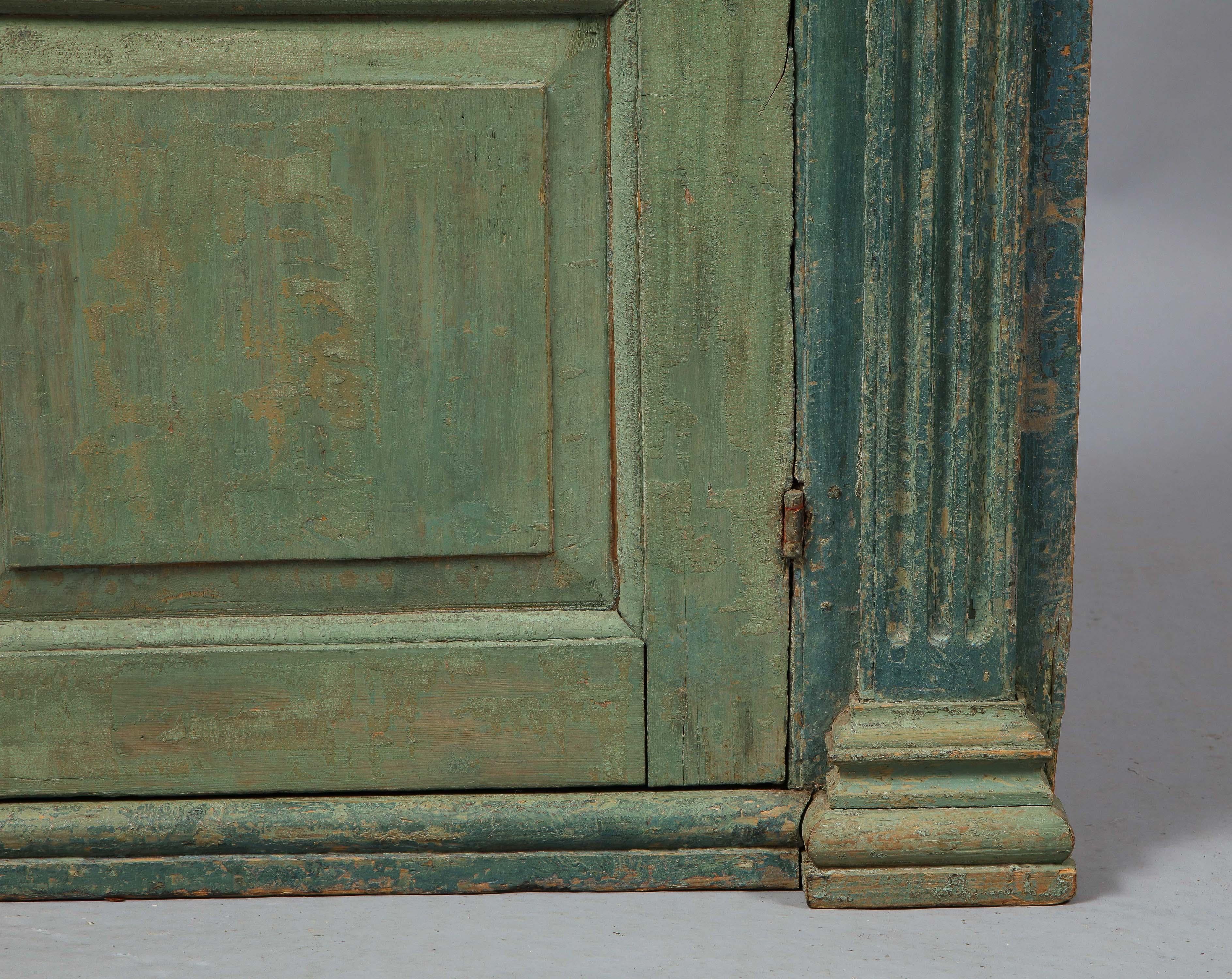 Folk Art Georgian Palladian Corner Cupboard For Sale