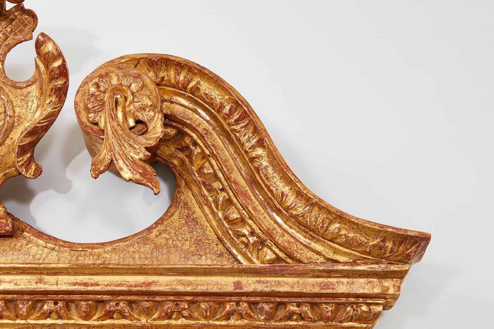 Carved Georgian Palladian Giltwood Mirror For Sale