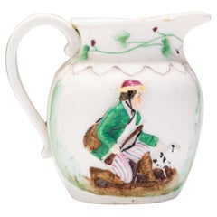 Georgian Parian Ware Hound Scene Jug Pitcher ca. 1820 