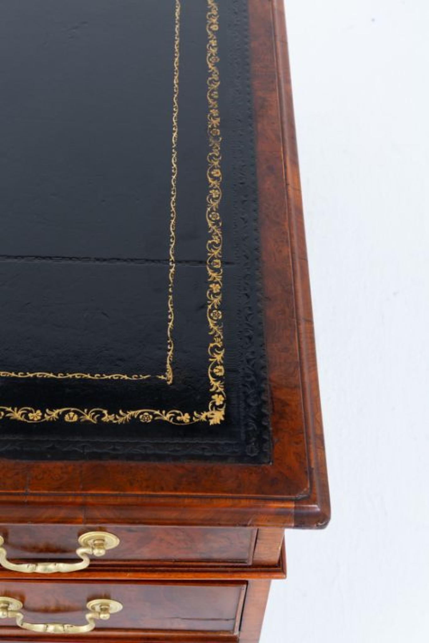 Woodwork Georgian Partners Desk Walnut Writing Table For Sale