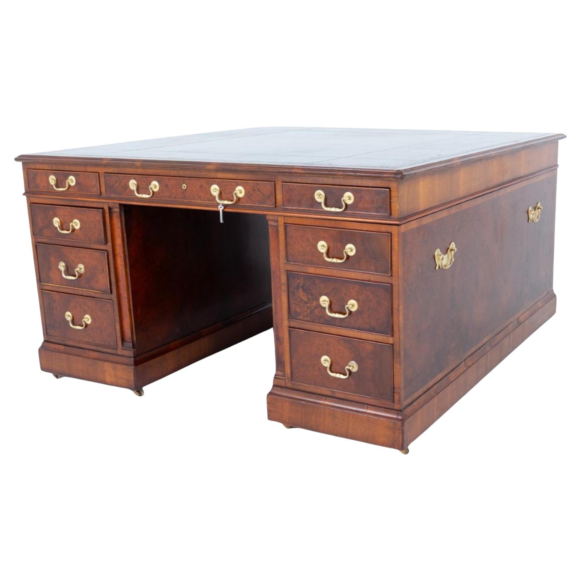 Georgian Partners Desk Walnut Writing Table