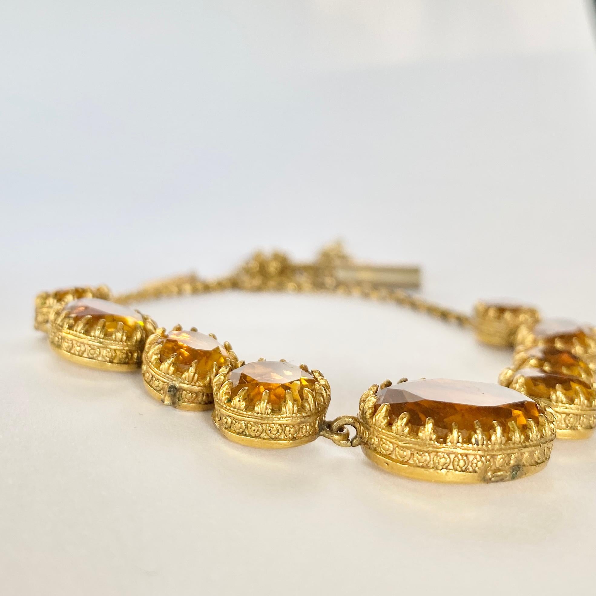 Collier rempli de pâte et d'or de style géorgien Bon état - En vente à Chipping Campden, GB