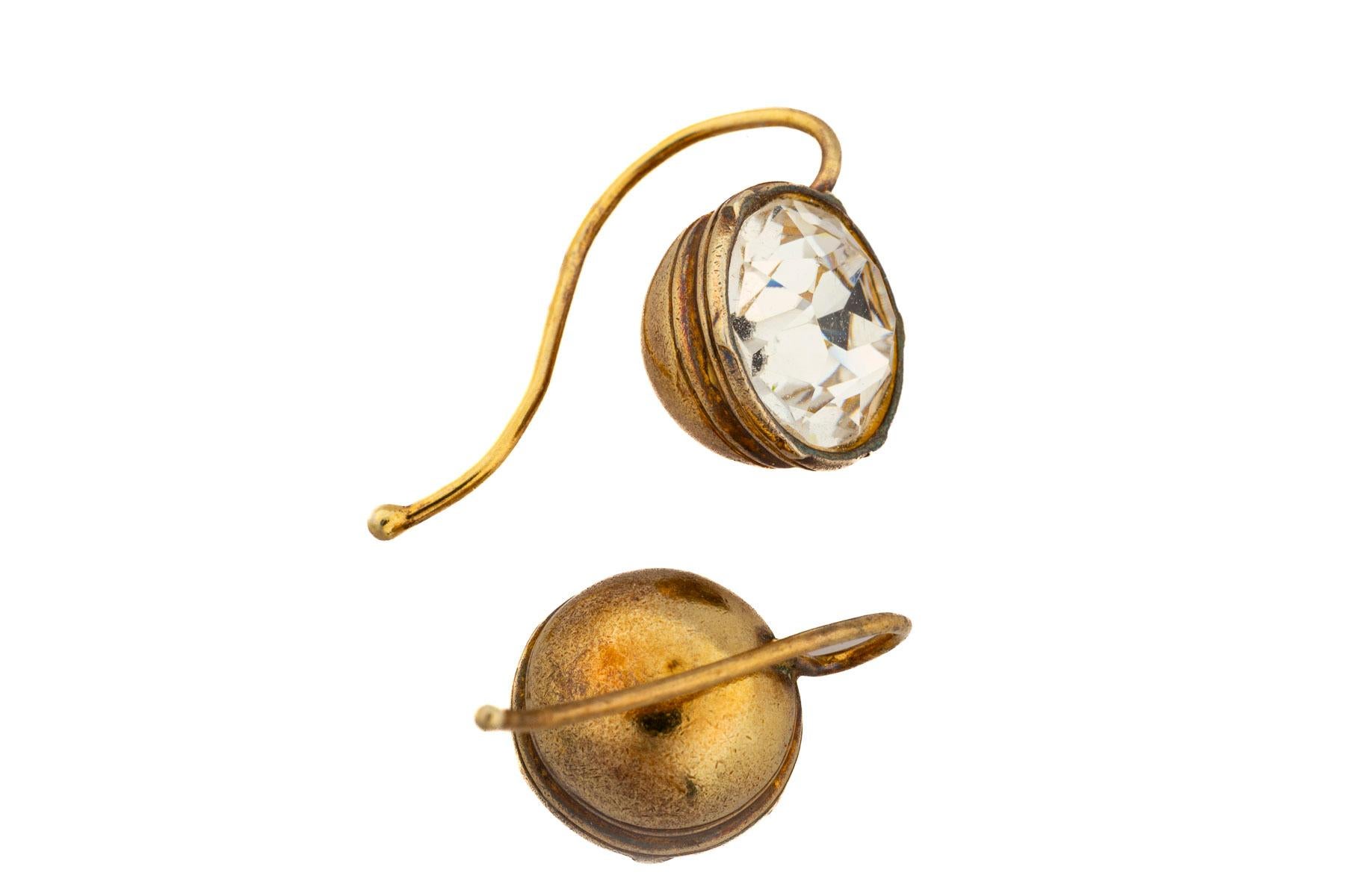 Georgian Paste Earrings Collet Set c. 1820 2